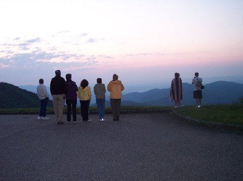 Waiting for the sunrise, Green Knob Overlook
